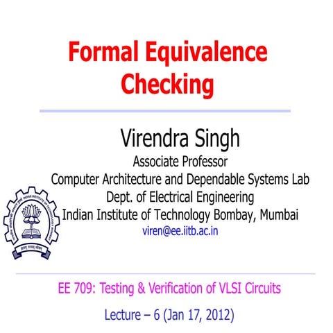 Formal Equivalence Checking in System-on-Chip Design Verification | PDF
