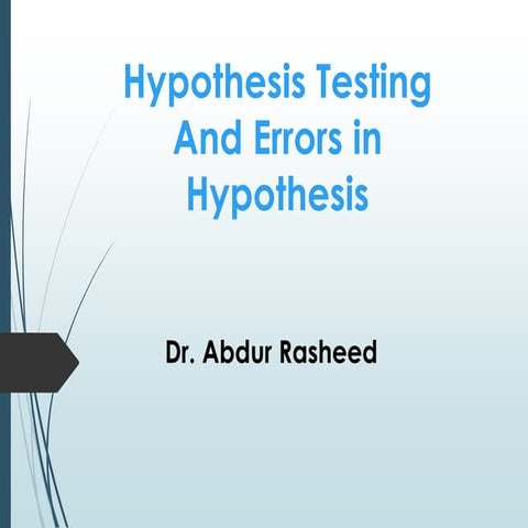Lecture 6 Hypothesis.pdf hypothesis. pdf