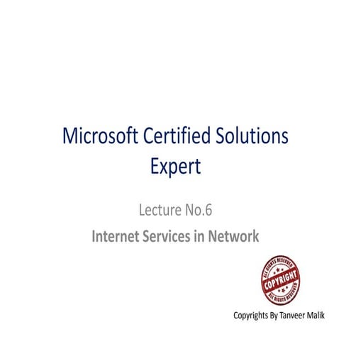 Lecture 6 internet services in network