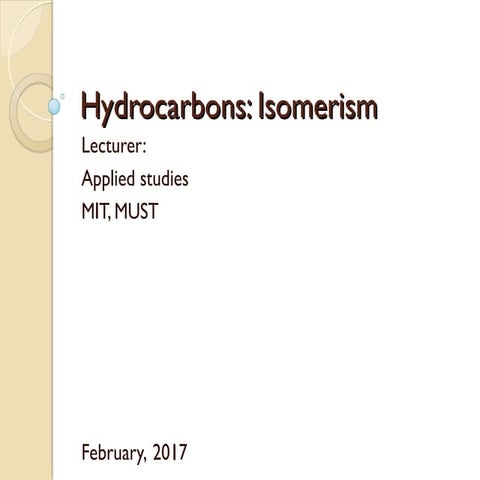 Lecture 6 MUST - Isomersism, empirical and molecular formula.ppt