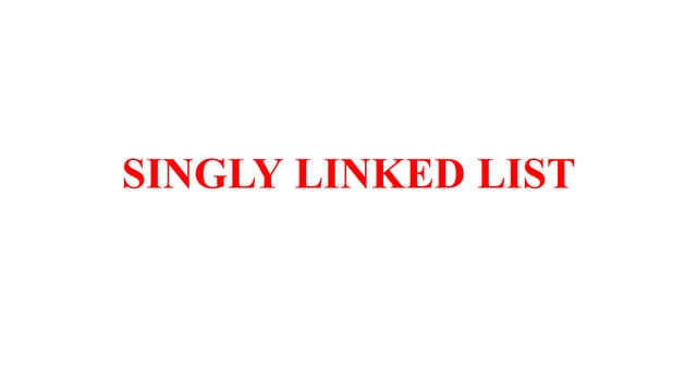 Lecture 6 singly linked list | PPT