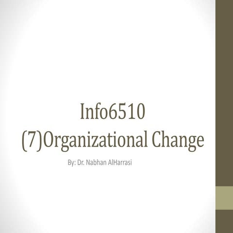 Organizational Change