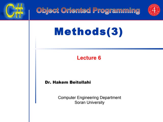Lecture 7 | PPT