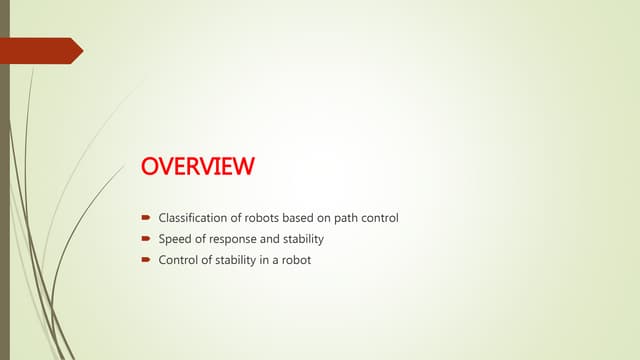 Chapter 8 - Robot Control System | PPTX