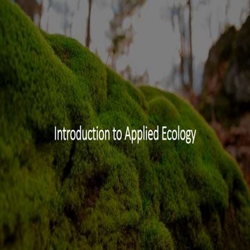 Introduction to Applied Ecology