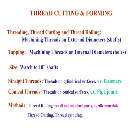 lecture7.pdf thread cutting on lathe and explaination
