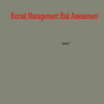 Management and Assessment of Risk in Lab | PPTX