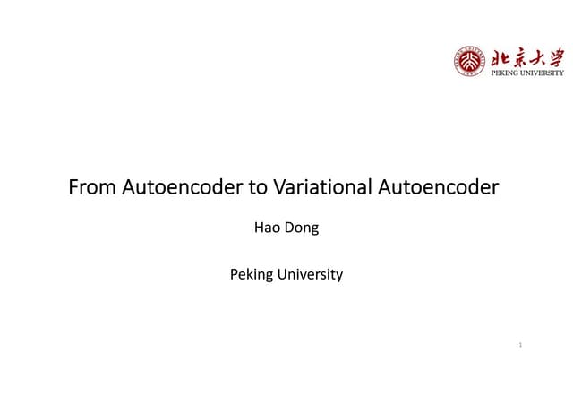 Explanation of Autoencoder to Variontal Auto Encoder