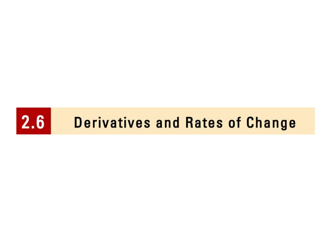 Lecture 7   Derivatives