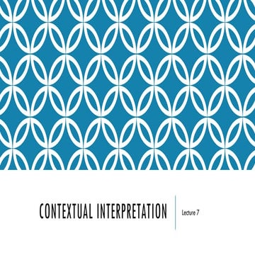 Contextual interpretation (tones, biases, stereotypes, assumptions ...