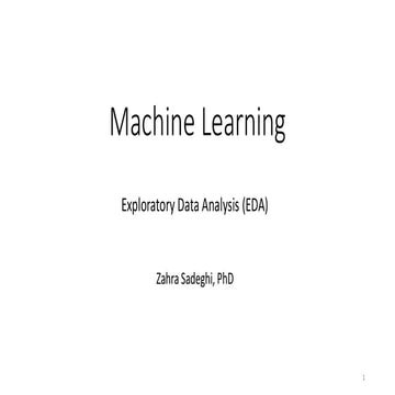 Machine Learning Lectures - Exploratory Data Analysis