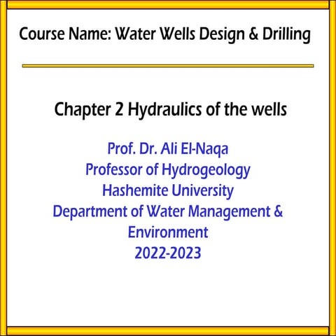 Lecture 7  aquifer hydraulics of the wells.pptx