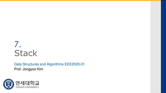 lecture7 Stack.pptxsjkcnlksdnlnsnvlsndlvkn | PPTX