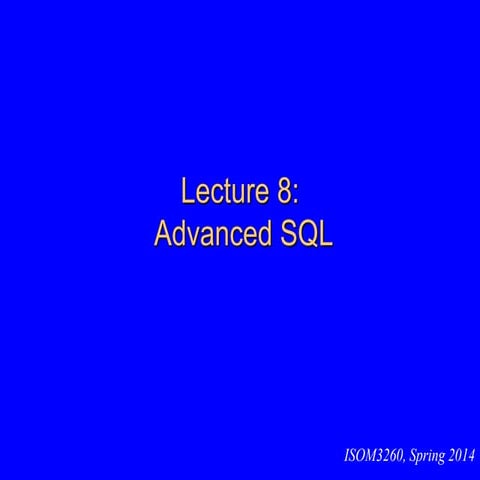 advanced sql(database) | PPT image.