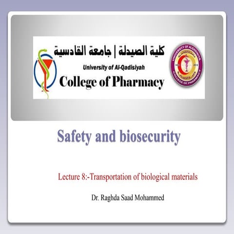 lecture 8.Transportation of biological materials
