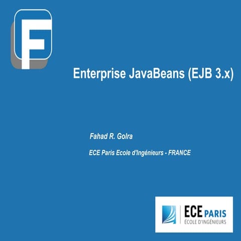Lecture 8 Enterprise Java Beans (EJB) | PDF | Web Development | Internet