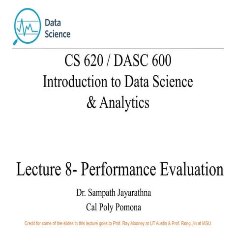 Module 4: Model Selection and Evaluation | PDF
