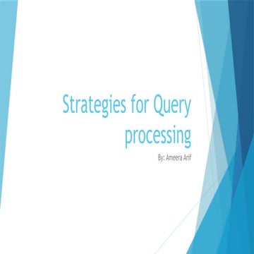 Query processing and optimization (updated) | PPTX