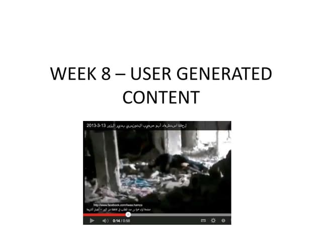 Lecture 8   UGC content