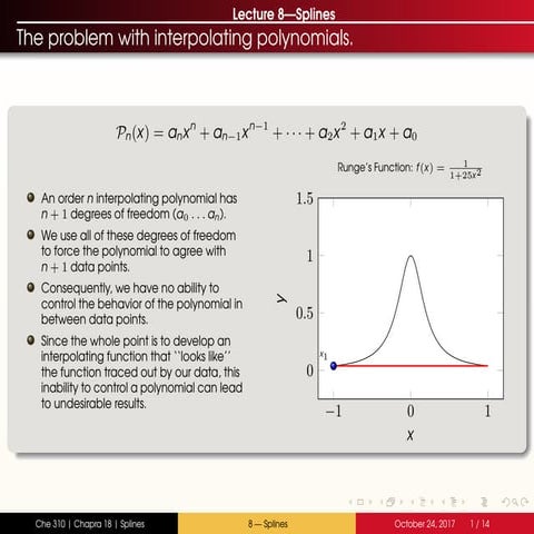 Lecture 8 - Splines