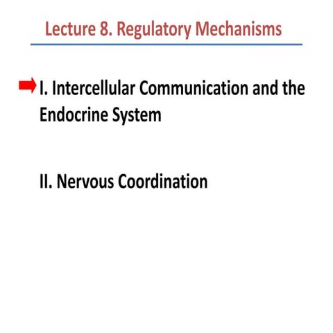 Lecture 8 regulatory mechanisms part 1
