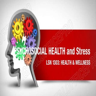Lecture 9. psychosocial health and ...