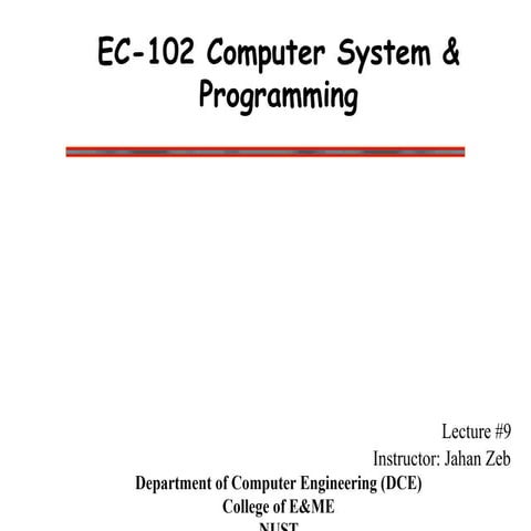 Lecture#9 Arrays in c++ | PPT