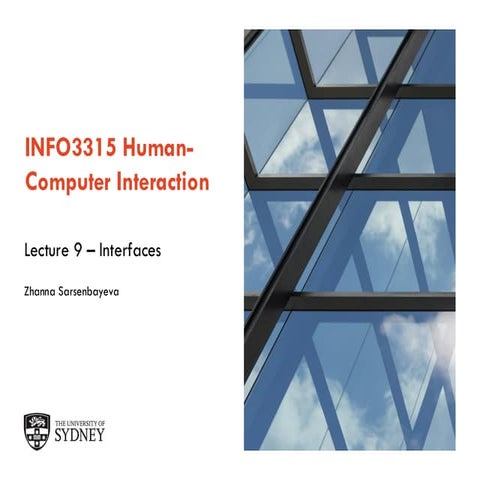 Lecture+9+-+Interfaces in human computer interface design | PDF