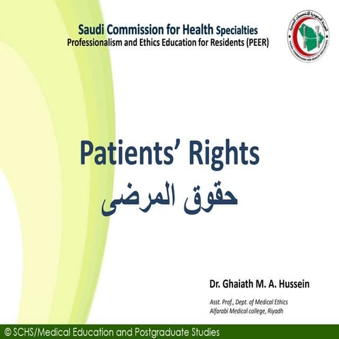 Lecture 9&10  patients rights (13.3.2017)