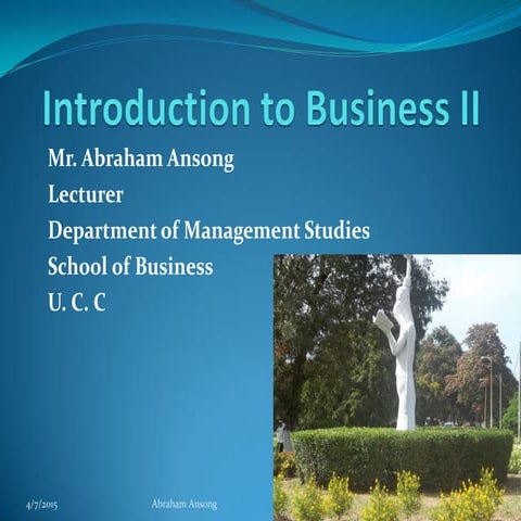 Lecture 9; international trade