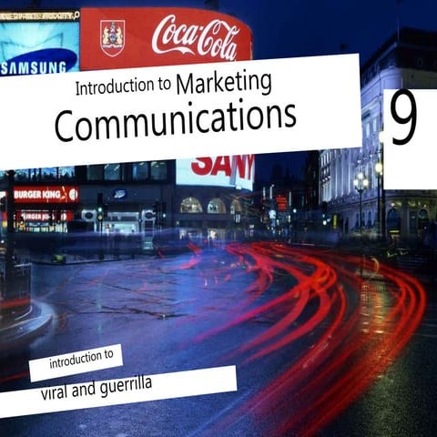 Introduction to Marketing Communications Lecture 9
