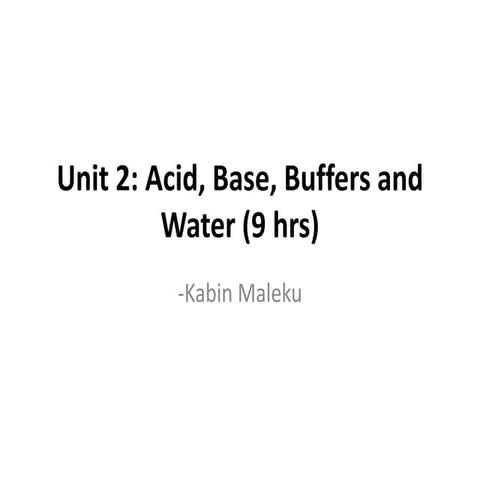 Acid Base Buffer