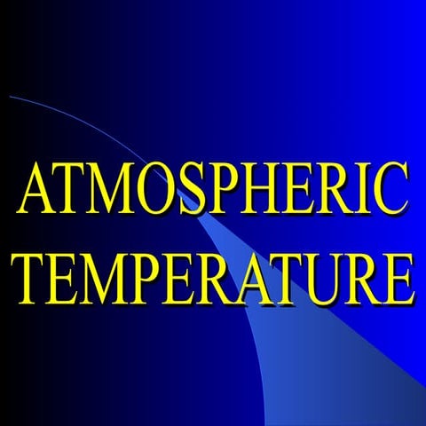 Lecture Atmospheric Temperature