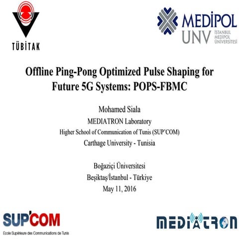 Lecture boğaziçi üniversitesi   2016 presentation - offline ping-pong optimiz...
