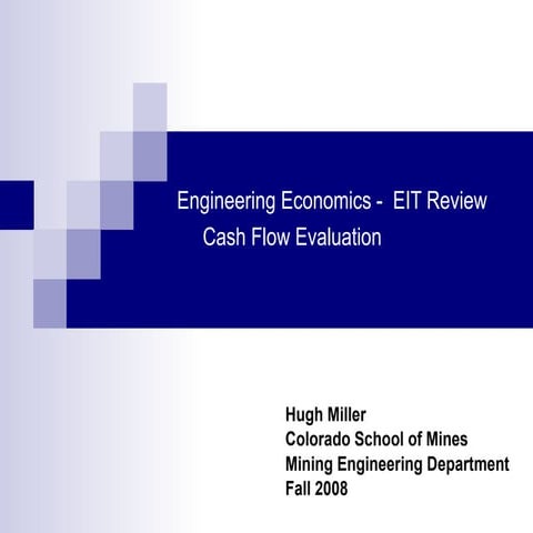 Lecture cash flow evaluation new