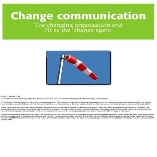 Lecture change communications