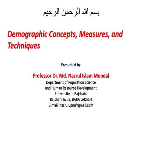 Lecture demography