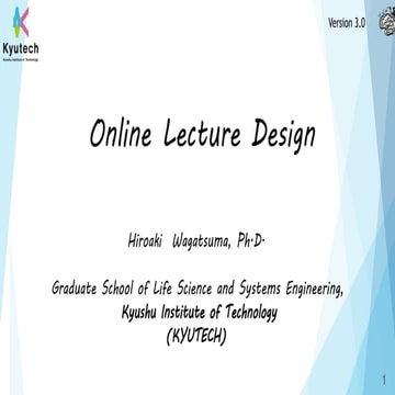 Online Lecture Design