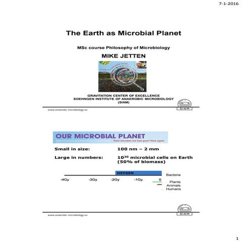 Lecture earth as microbial planet 6 jan 2016 vs5 handouts