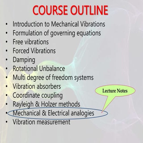 Lecture Electrical & Mechanical Analogies.pptx
