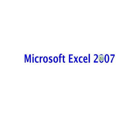 Lecture excel2007