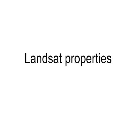 Lecture for landsat