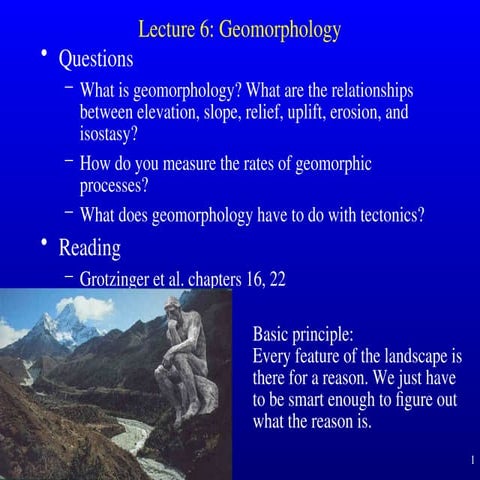 Lecture PPT on  Geomorphology details .ppt