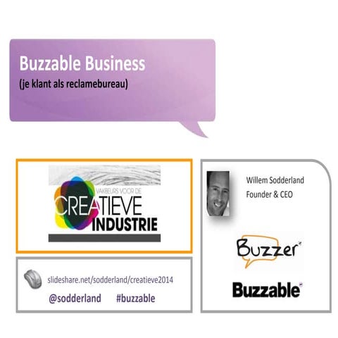 Buzzable Business - Vakbeurs Creatieve Industrie 2014