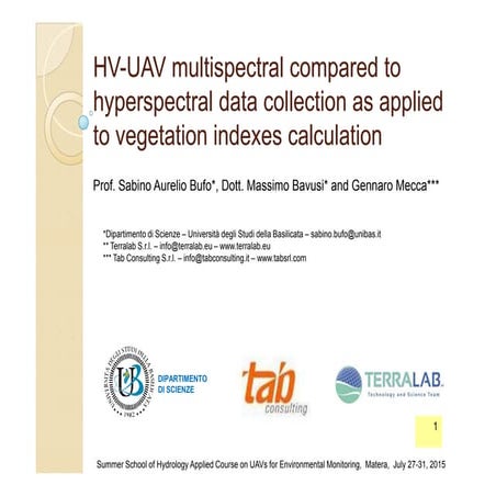 Lecture by Prof. Sabino Bufo