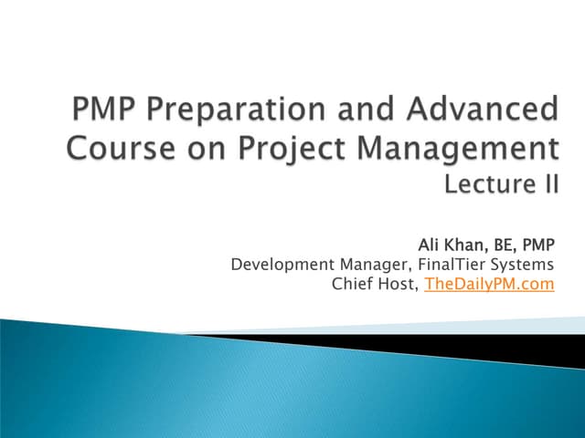 PMP Training Course - Lecture 2