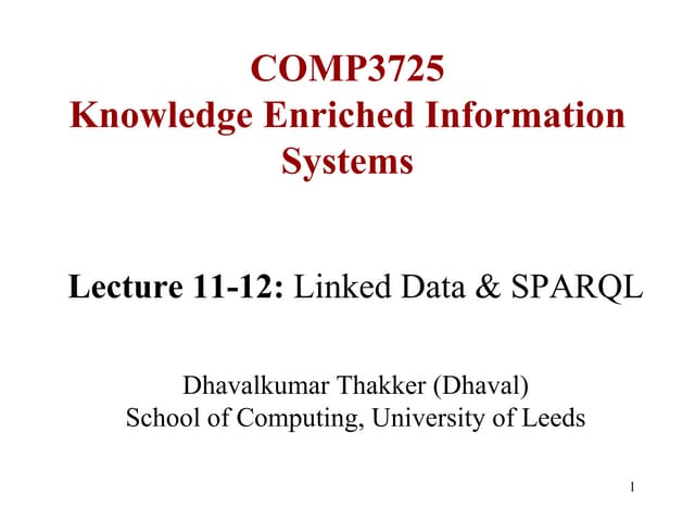 Lecture linked data cloud & sparql