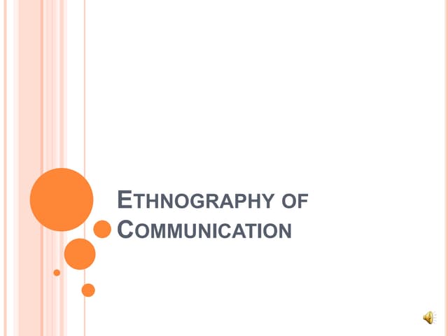 Ethnography of communication