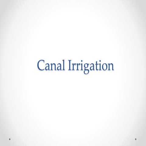 Canal Irrigation