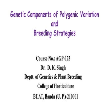 Genetic component of Polygenic variation
